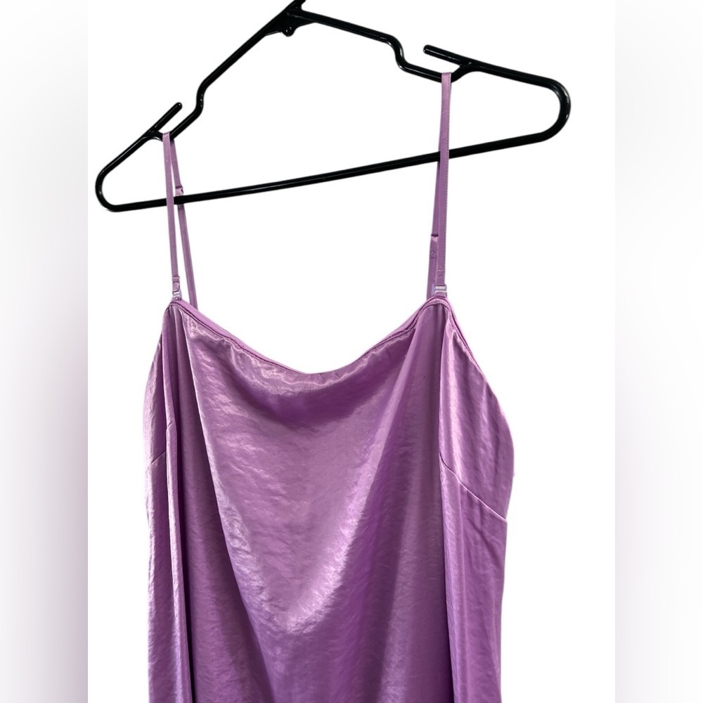 Abercrombie & fitch purple satin strapless trapeze maxi dress - Picture 6 of 8